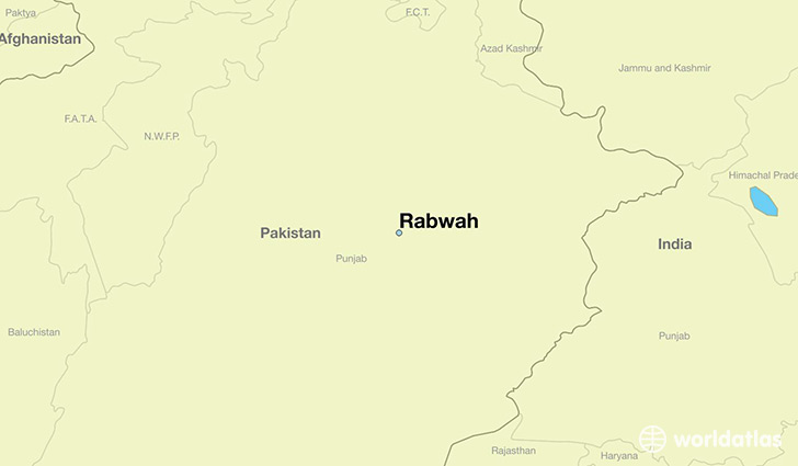map showing the location of Rabwah