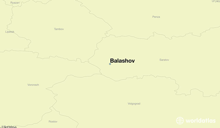 map showing the location of Balashov