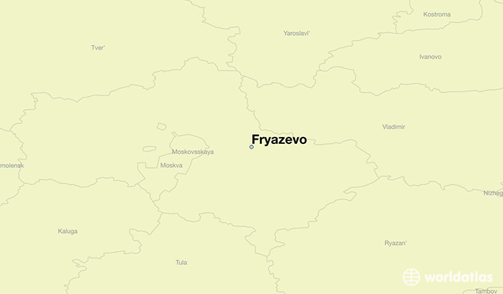 map showing the location of Fryazevo