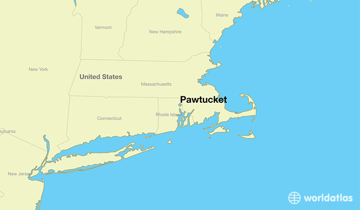 map showing the location of Pawtucket