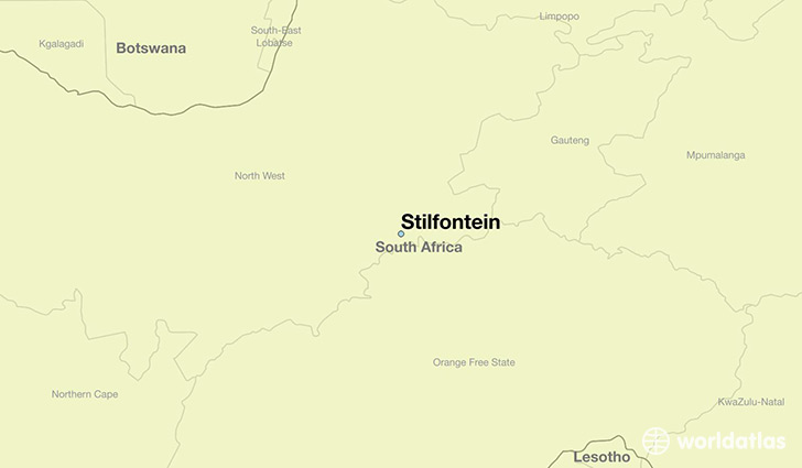 map showing the location of Stilfontein