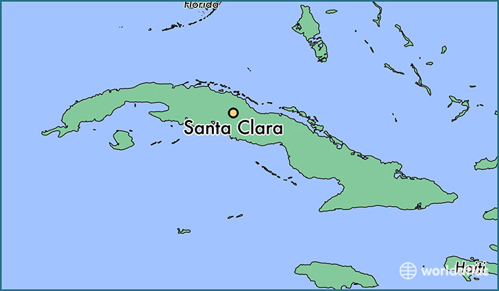 map showing the location of Santa Clara
