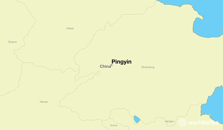 map showing the location of Pingyin