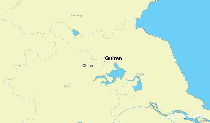 map showing the location of Guiren