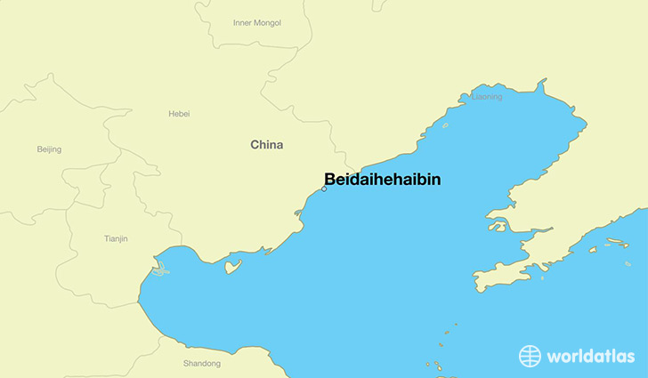 map showing the location of Beidaihehaibin