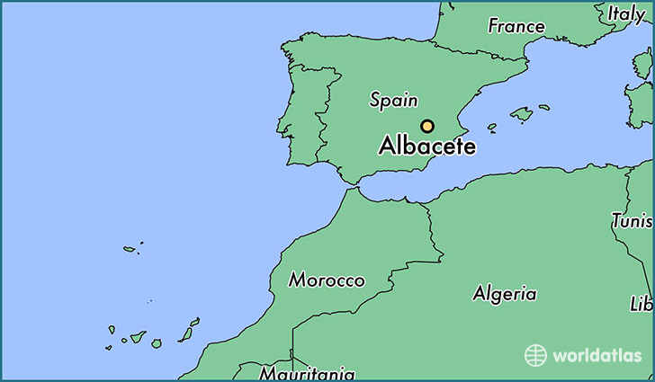 map showing the location of Albacete