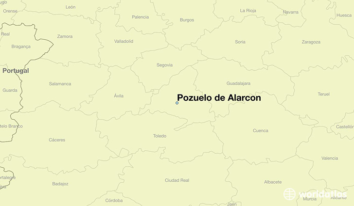 map showing the location of Pozuelo de Alarcon