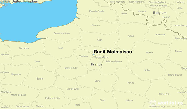 map showing the location of Rueil-Malmaison