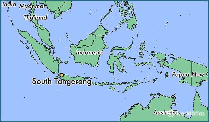 map showing the location of South Tangerang