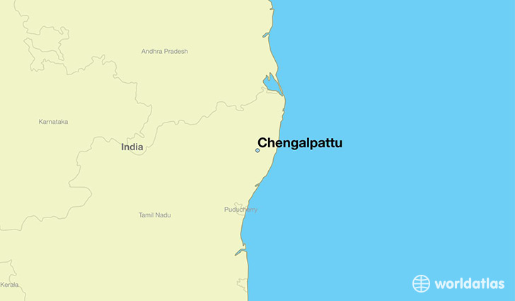 map showing the location of Chengalpattu