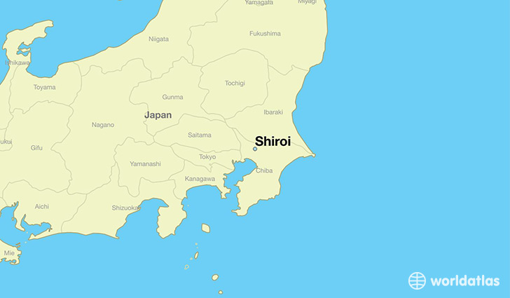 map showing the location of Shiroi