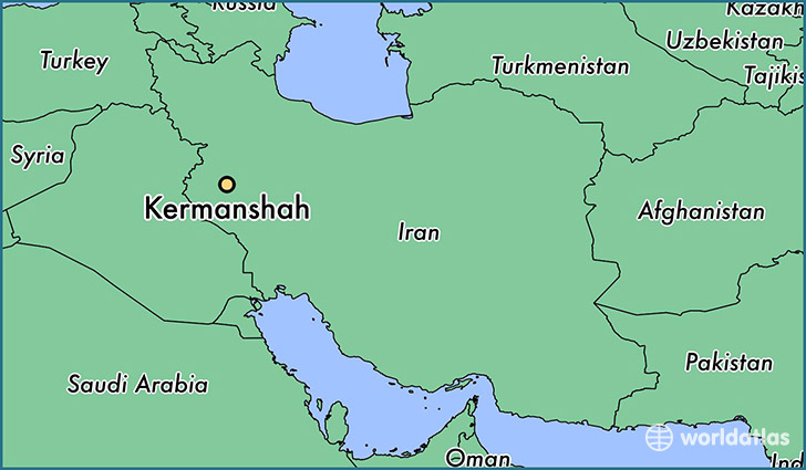 map showing the location of Kermanshah
