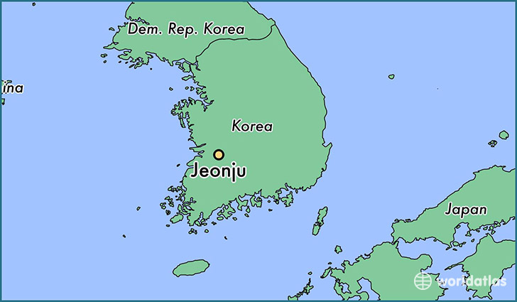 map showing the location of Jeonju
