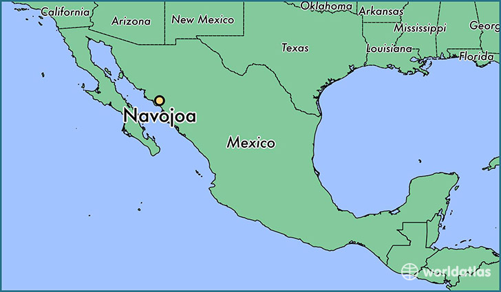 map showing the location of Navojoa