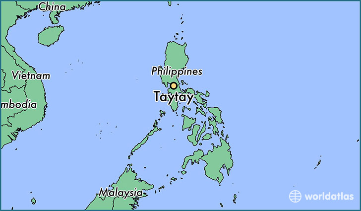 map showing the location of Taytay