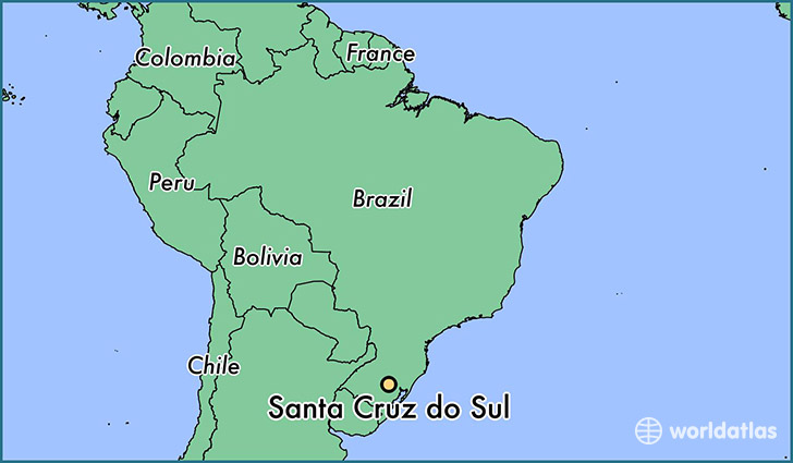 map showing the location of Santa Cruz do Sul