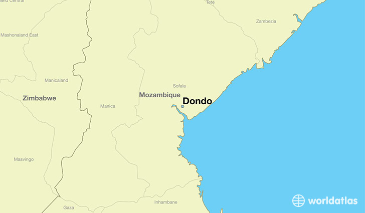 map showing the location of Dondo