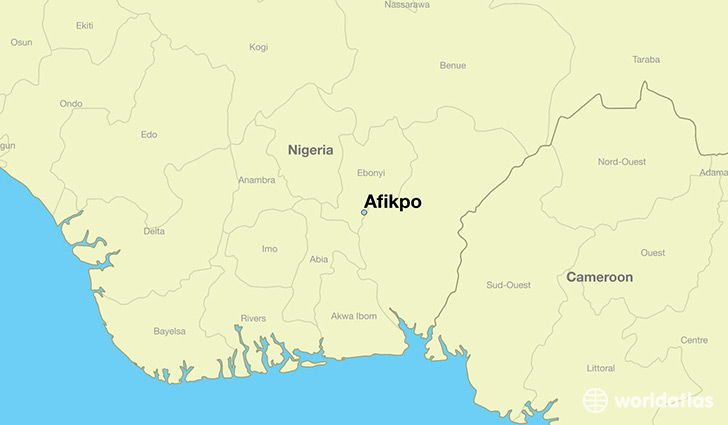 map showing the location of Afikpo