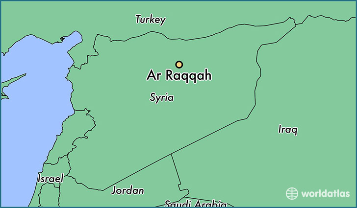 map showing the location of Ar Raqqah