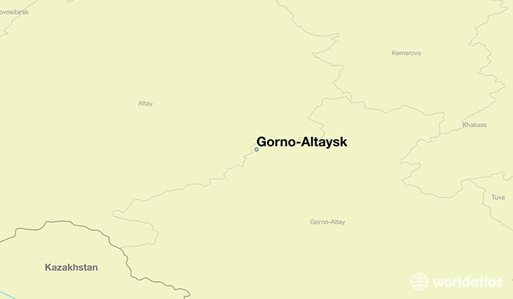 map showing the location of Gorno-Altaysk