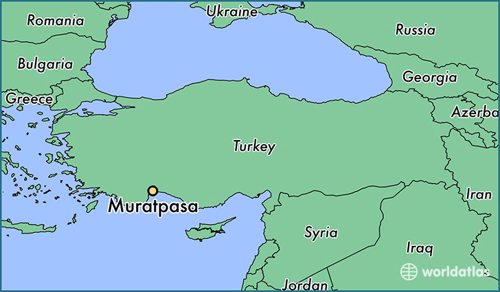 map showing the location of Muratpasa