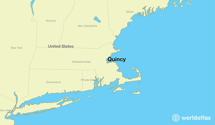 map showing the location of Quincy