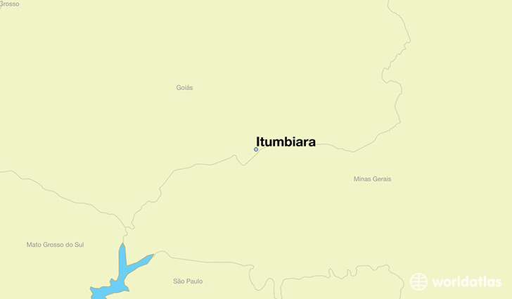 map showing the location of Itumbiara