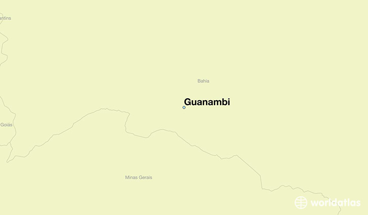 map showing the location of Guanambi