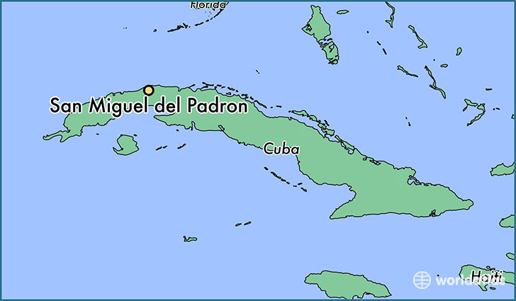 map showing the location of San Miguel del Padron
