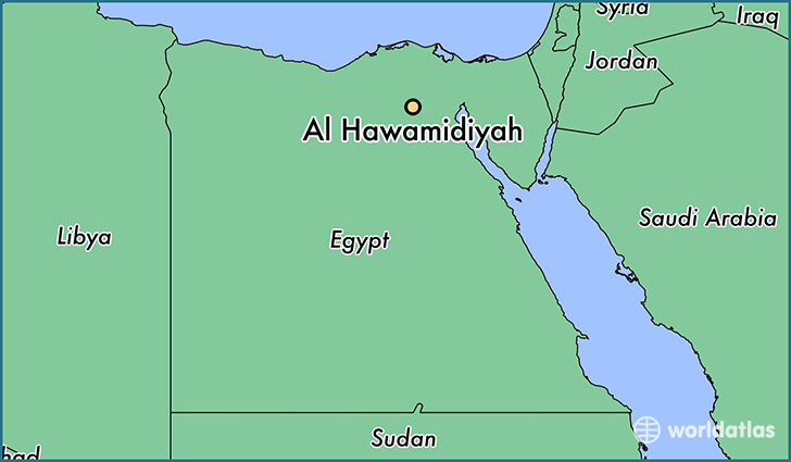 map showing the location of Al Hawamidiyah