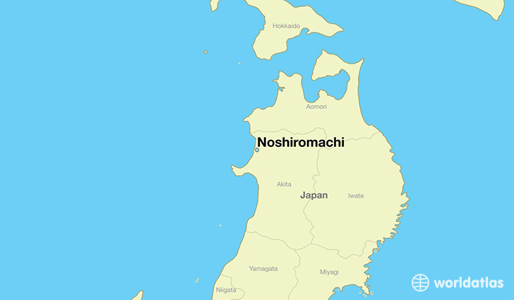 map showing the location of Noshiromachi