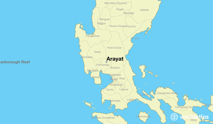 map showing the location of Arayat