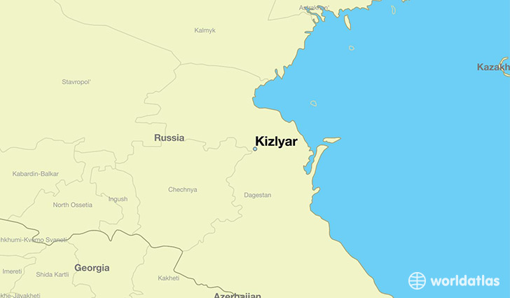 map showing the location of Kizlyar