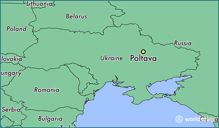 map showing the location of Poltava