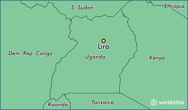 map showing the location of Lira