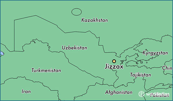 map showing the location of Jizzax