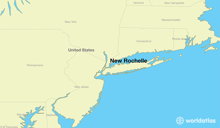 map showing the location of New Rochelle