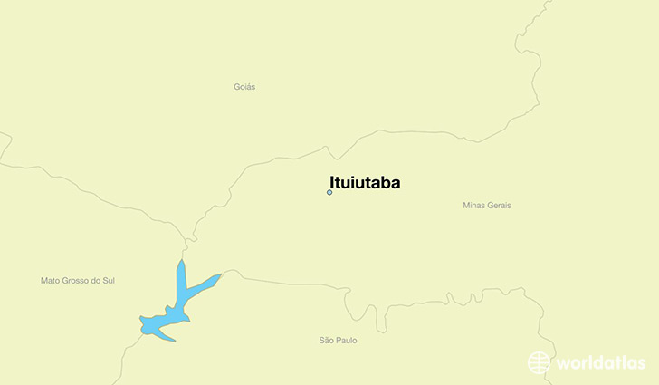map showing the location of Ituiutaba