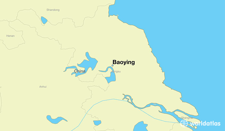 map showing the location of Baoying