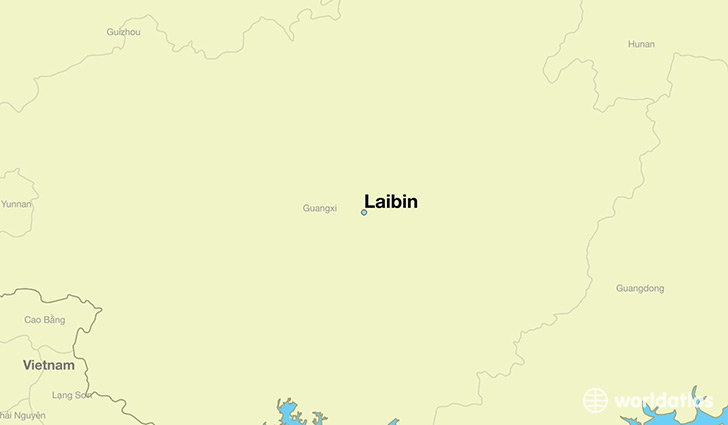 map showing the location of Laibin