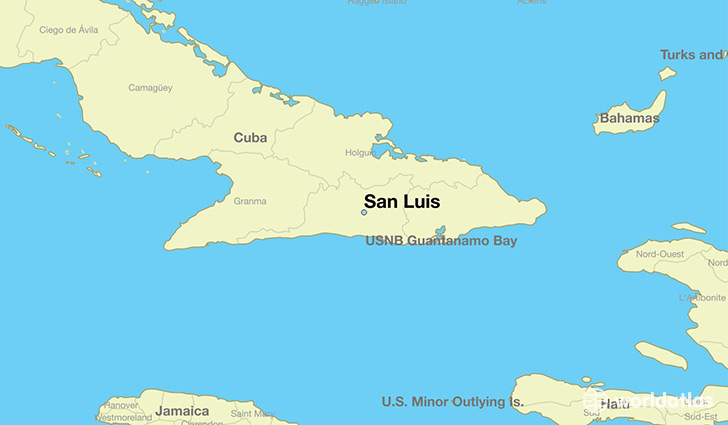 map showing the location of San Luis