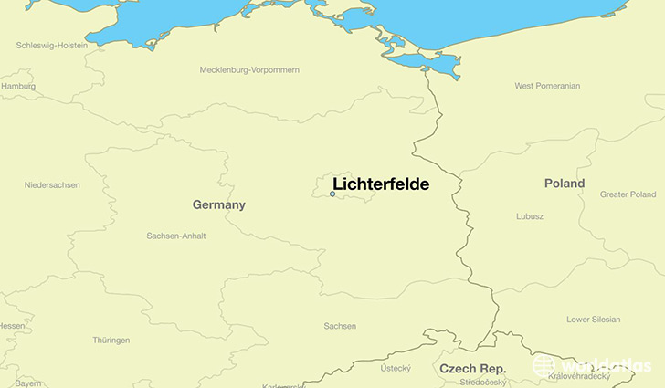 map showing the location of Lichterfelde