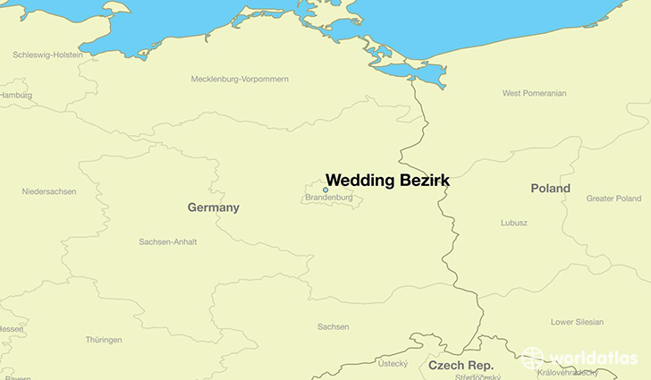 map showing the location of Wedding Bezirk