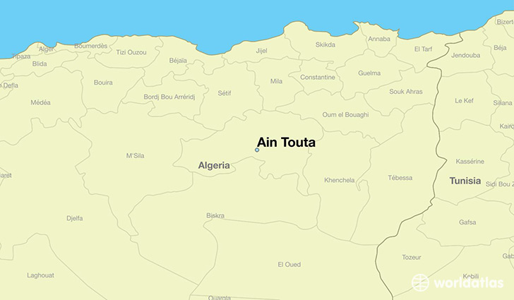 map showing the location of Ain Touta