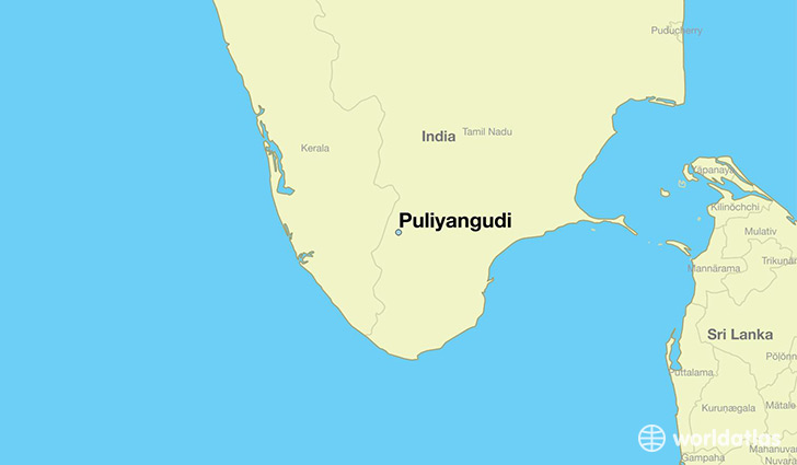 map showing the location of Puliyangudi