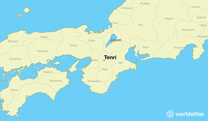 map showing the location of Tenri