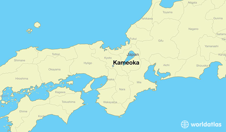 map showing the location of Kameoka