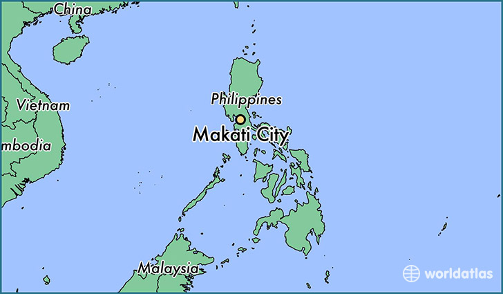 map showing the location of Makati City