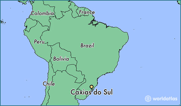 map showing the location of Caxias do Sul