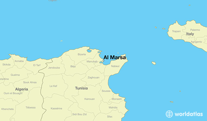 map showing the location of Al Marsa